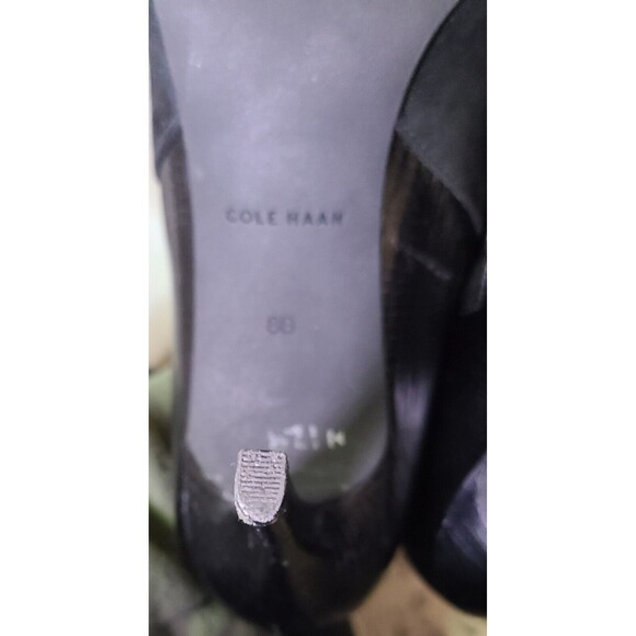 Cole Haan Maxfield Shootie ll Booties Womens Size 8B Black Suede/Reptile Leather - Picture 12 of 15